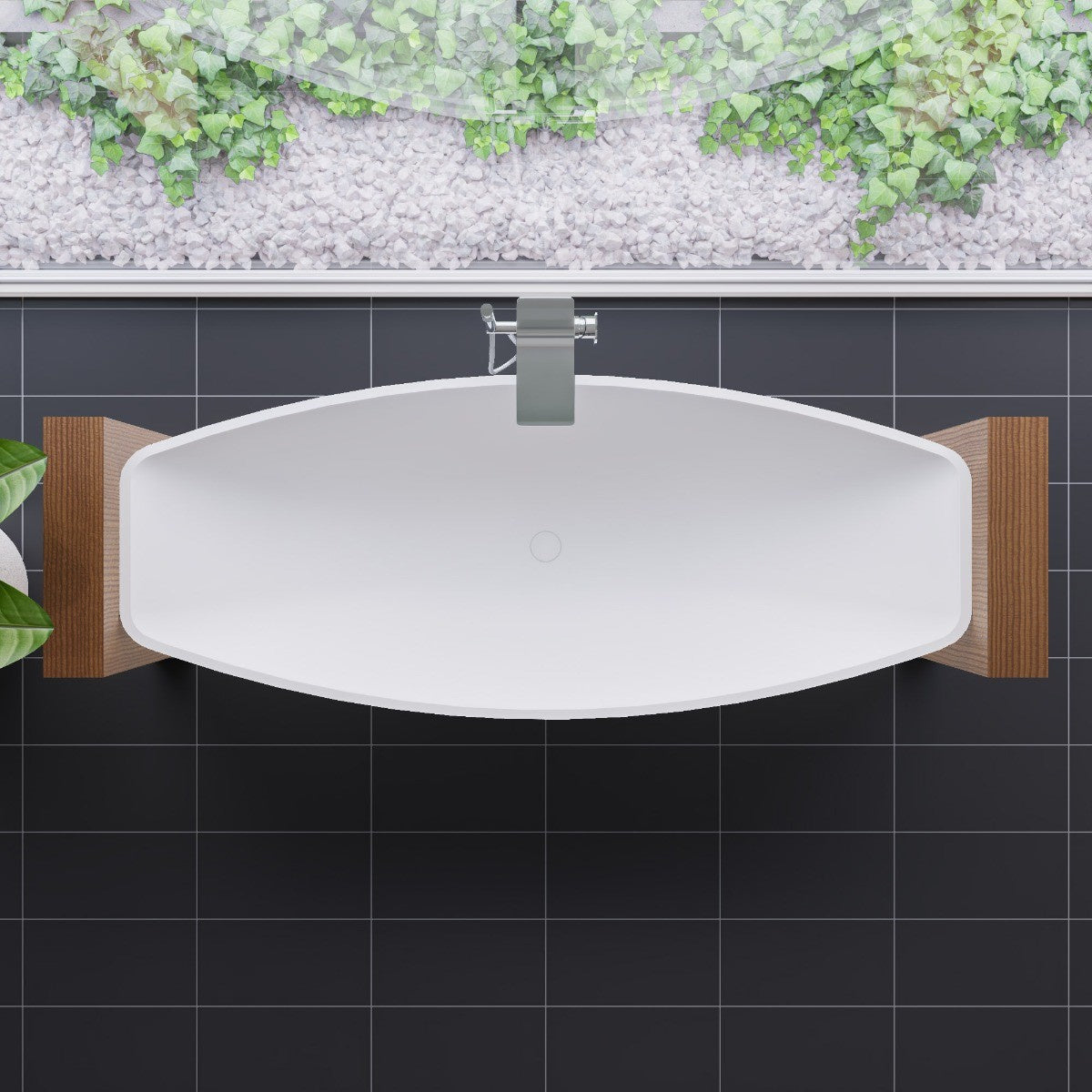 79" Suspended Wall Mounted Hammock Bathtub by Alfi