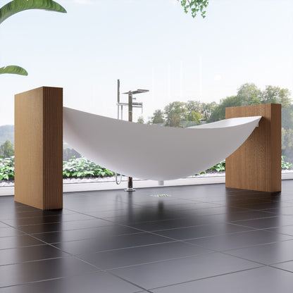 79" Suspended Wall Mounted Hammock Bathtub by Alfi