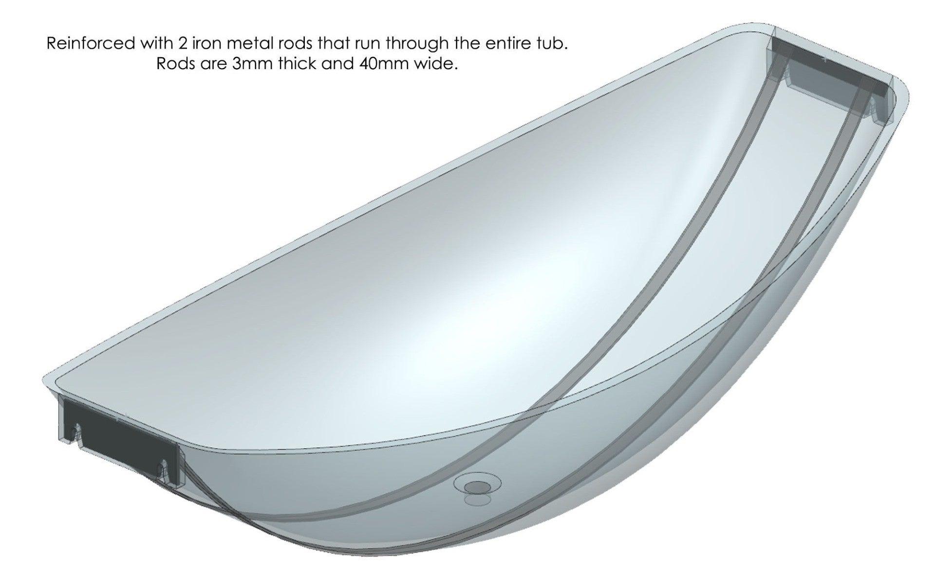 79" Suspended Wall Mounted Hammock Bathtub by Alfi