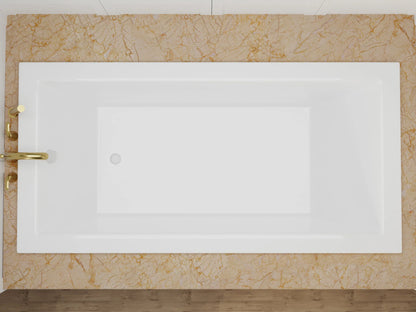 Illyrian 6 ft. Acrylic Reversible Drain Rectangular Bathtub in White
