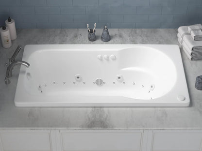 Zircon 60 in. x 32 in. Rectangular Whirlpool and Air Bathtub with Left Drain and VS Jets and Aroma in Glossy White