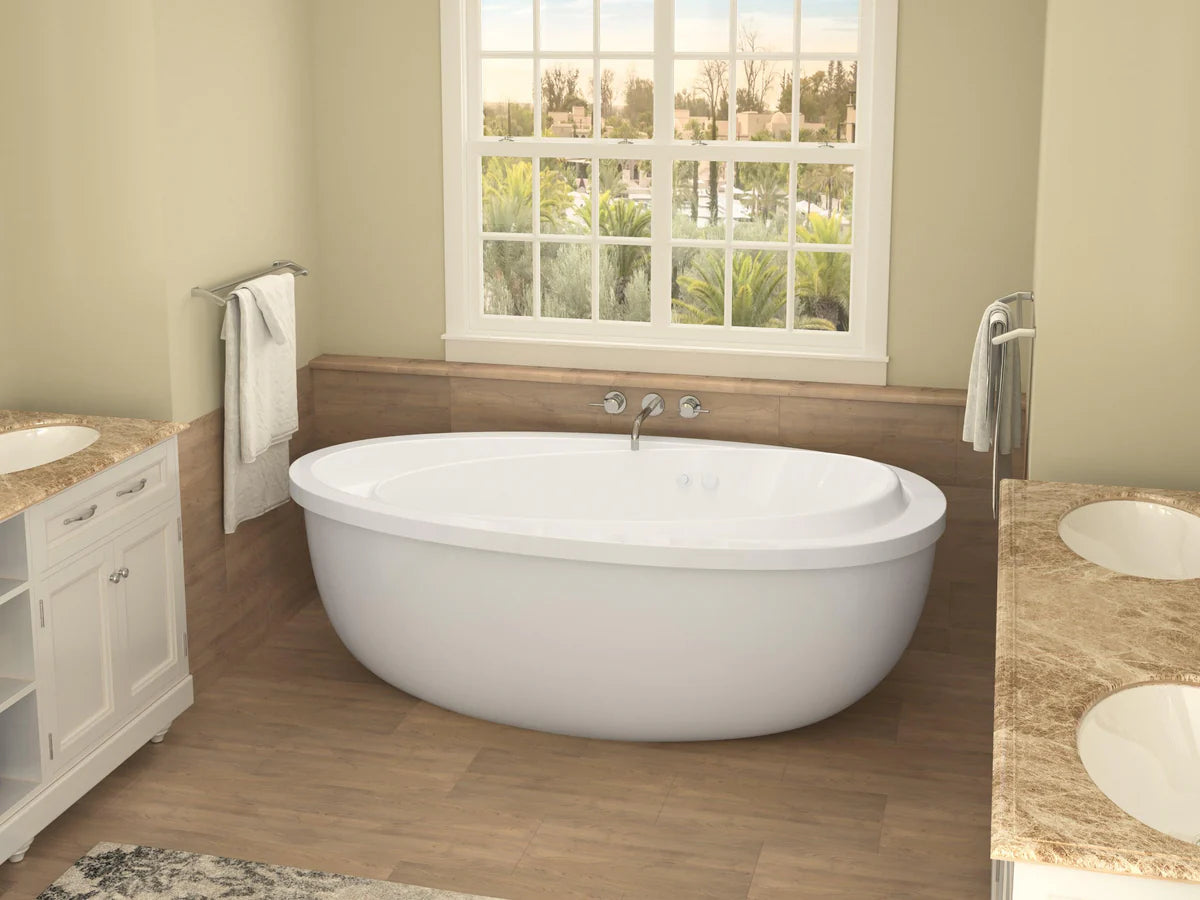 Atlantis Whirlpools Breeze 38 x 71 Oval Freestanding Whirlpool Jetted Bathtub