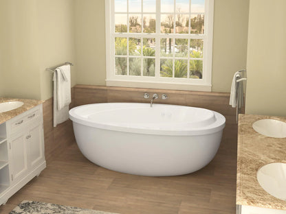 Atlantis Whirlpools Breeze 38 x 71 Oval Freestanding Whirlpool Jetted Bathtub