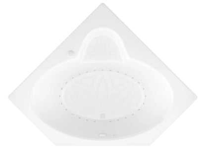 Sublime 60 in. x 60 in. Corner Air Jetted Bathtub with Center Drain in White