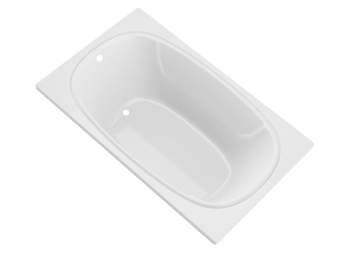 Charleston 48 x 72 Rectangular Soaking Bathtub with Reversible Drain