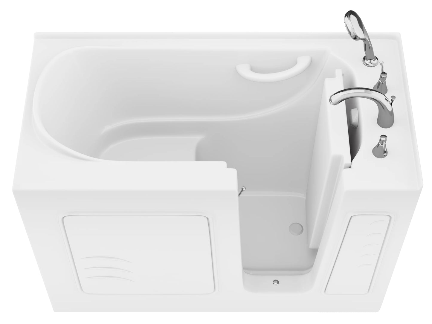 Value Series 26 in. x 53 in. Right Drain Quick Fill Walk-In Soaking Tub in White