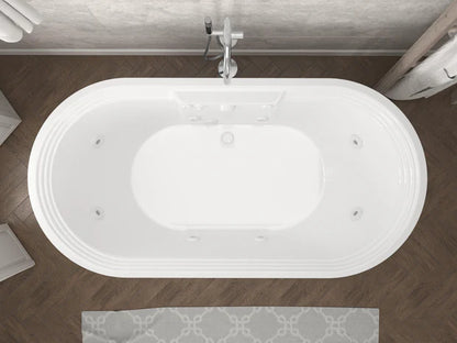 Atlantis Whirlpools Royale 34 x 67 Oval Freestanding Whirlpool Jetted Bathtub