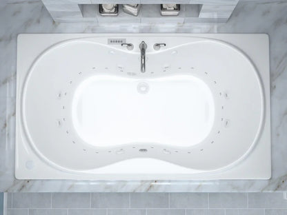 Whisper  35.625 x 72 in. Air and Whirlpool Jetted Bathtub in White with Reversible Drain