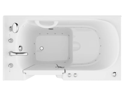 Coupe Series 29 in. x 52 in. Right Drain Quick Fill Walk-In Air Tub in White
