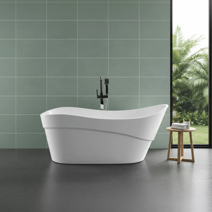 Kahl Series 5.58 ft. Freestanding Bathtub in White