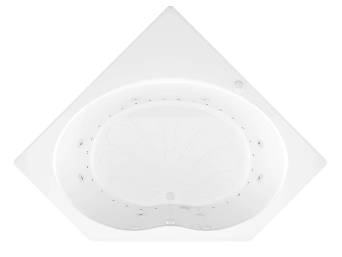 Atlantis Whirlpools Eclipse 60 x 60 Corner Air & Whirlpool Jetted Bathtub