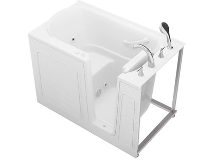 Value Series 30 in. x 53 in. Left Drain Quick Fill Walk-in Whirlpool Tub in White