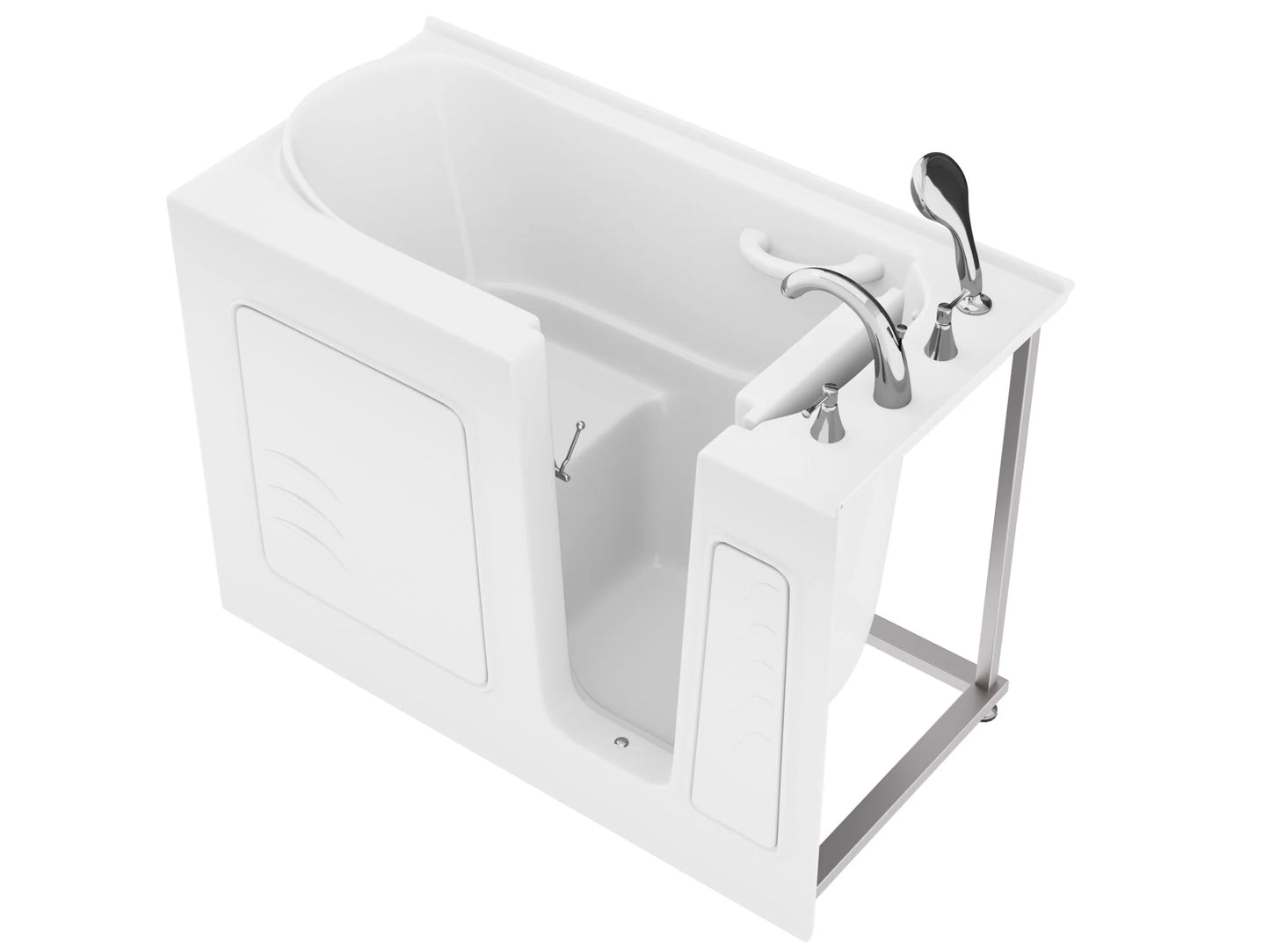 Value Series 26 in. x 53 in. Right Drain Quick Fill Walk-In Soaking Tub in White