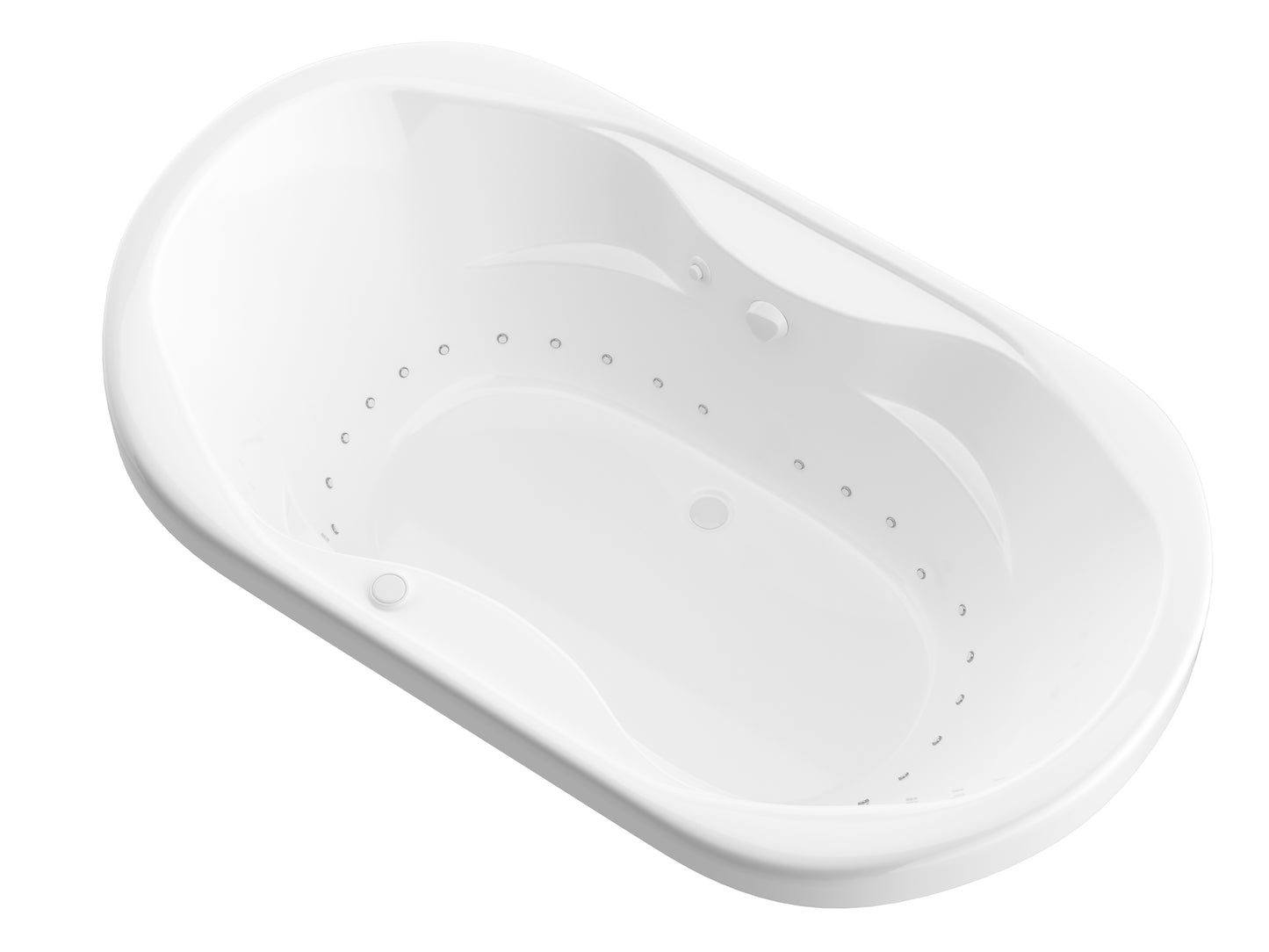 Universal Tubs 71" Indulgence Waterfall Oval Drop-In Air Bathtub