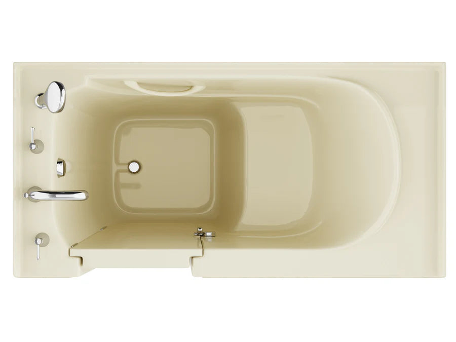 Coupe Series 30 in. x 60 in. Left Drain Quick Fill Walk-In Soaking Tub in Biscuit