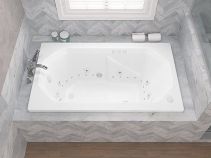 Onyx 60 in. x 36 in. Rectangular Whirlpool and Air Bathtub with Right Drain and VS Jets and Aromatherapy in Glossy White