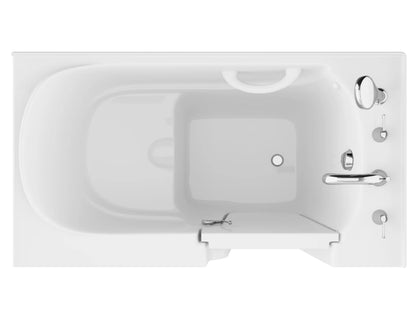 Coupe Series 29 in. x 52 in. Right Drain Quick Fill Walk-In Soaking Tub in White