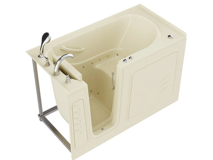 Coupe Series 30 in. x 60 in. Left Drain Quick Fill Walk-In Air Tub in Biscuit