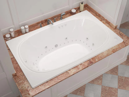 Charleston 48 x 72 Rectangular Air & Whirlpool Jetted Bathtub with Reversible Drain