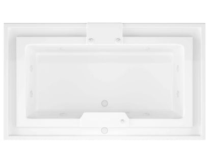 Opal Series 78 in. x 46 in. Rectangular Whirlpool Bathtub with Center drain and V-Style Back Jets in Glossy Smooth White