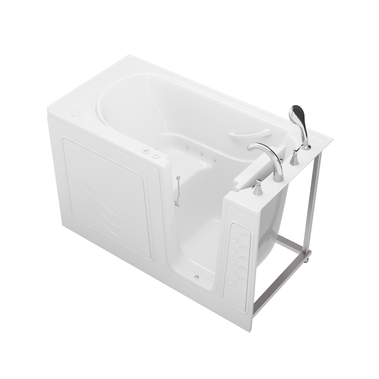 MediTub Collection 30x59 right-side drain air-jetted alcove bathtub, white
