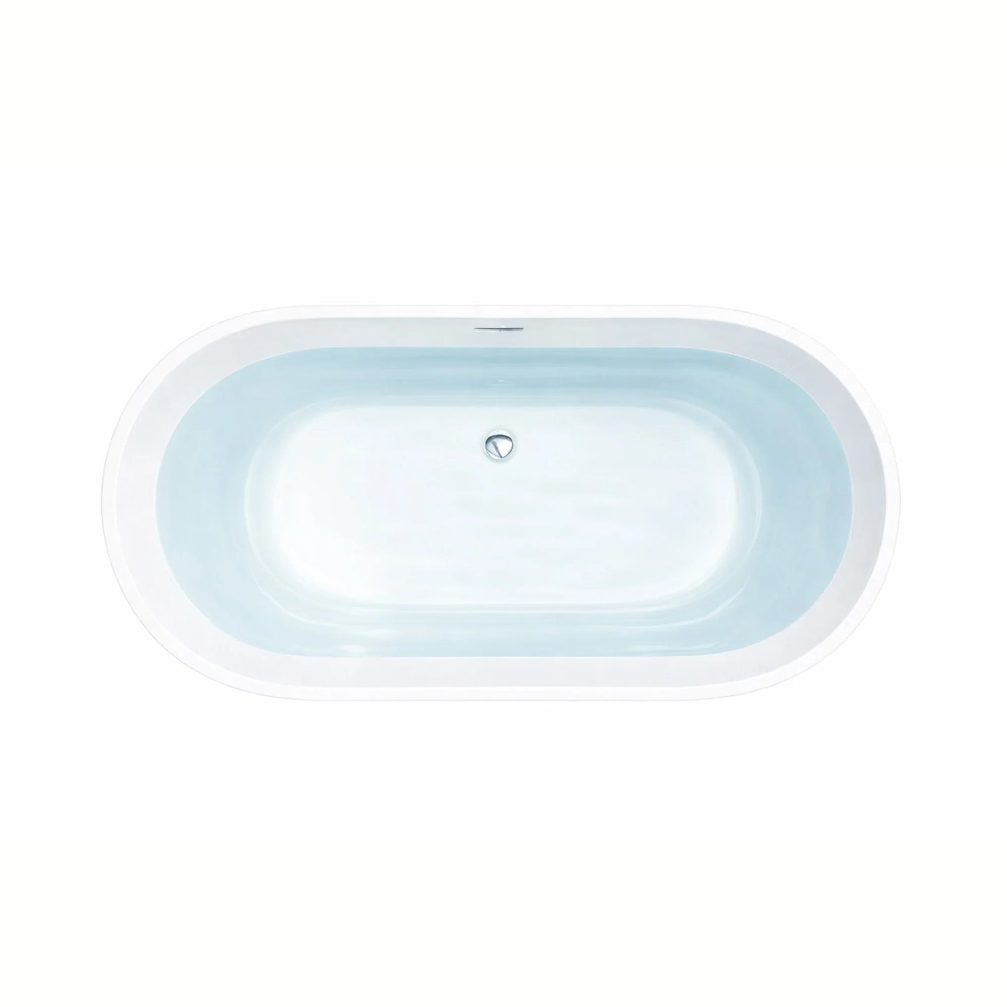 Mone 59 in. Acrylic Glossy Flatbottom Bathtub in White