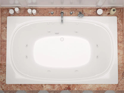 Charleston 48 x 78 Rectangular Whirlpool Jetted Bathtub with Reversible Drain