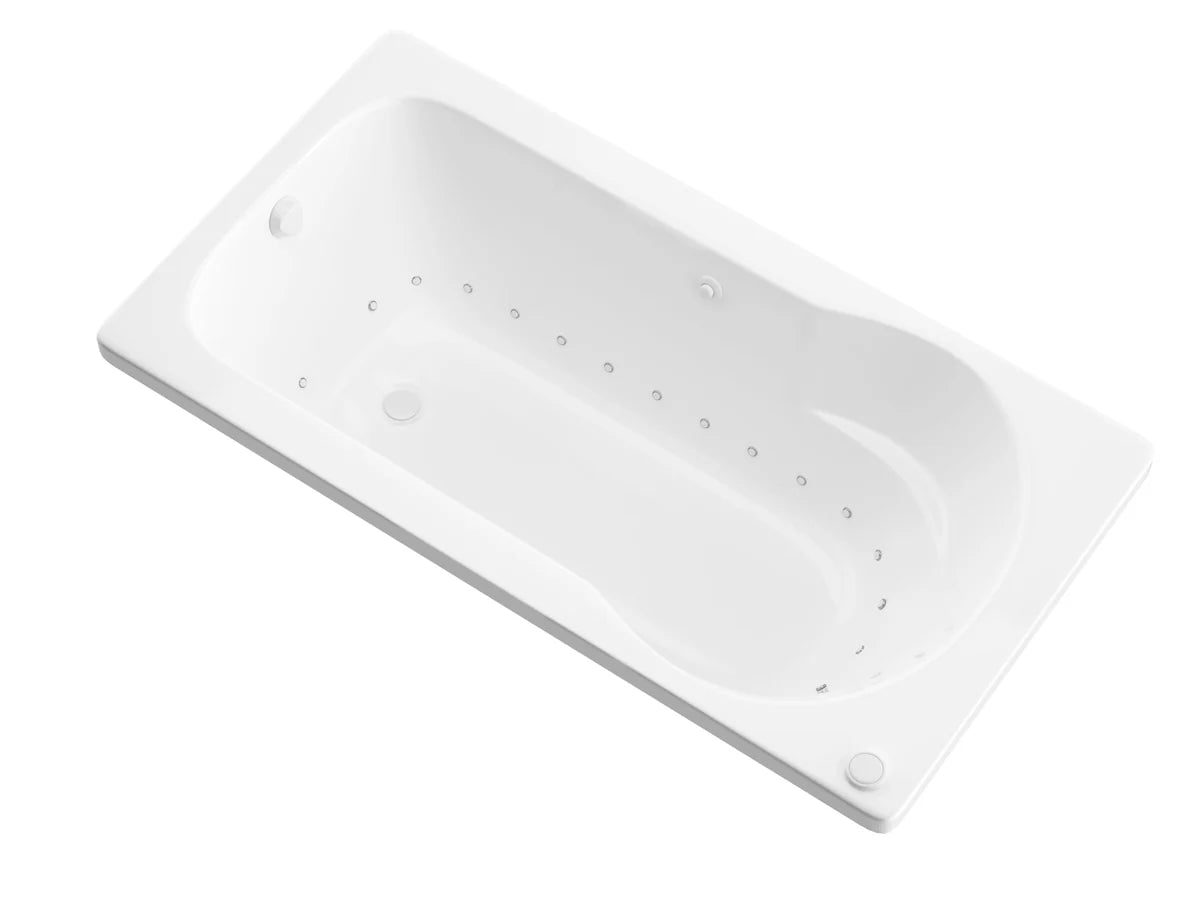 Zepher 32 x 60 Rectangular Air Jetted Bathtub with Reversible Drain