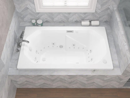 Mirage 36 x 60 Rectangular Air and Whirlpool Jetted Bathtub in White with Reversible Drain