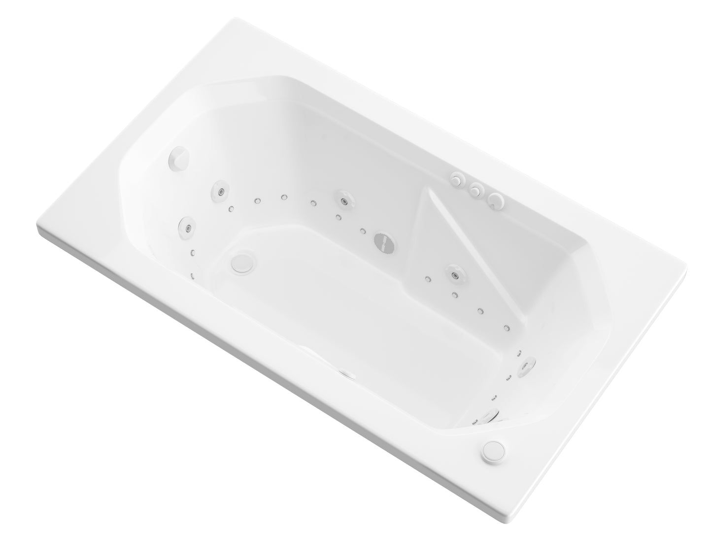 Onyx 60 in. x 36 in. Rectangular Whirlpool and Air Bathtub with Right Drain and VS Jets and Aromatherapy in Glossy White