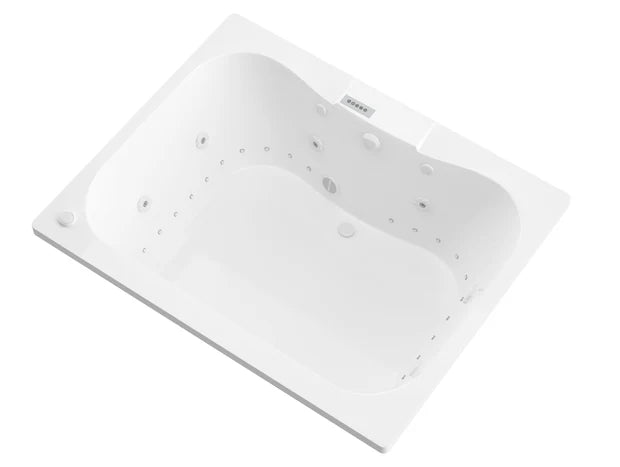 Neptune 40 x 60 Air and Whirlpool Jetted Bathtub in White with Reversible Drain