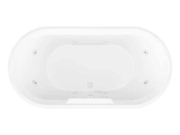 Atlantis Whirlpools Royale 34 x 67 Oval Freestanding Whirlpool Jetted Bathtub