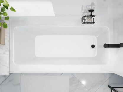 Saba 60 in. Right Drain Soaking Front Skirted Bathtub in White