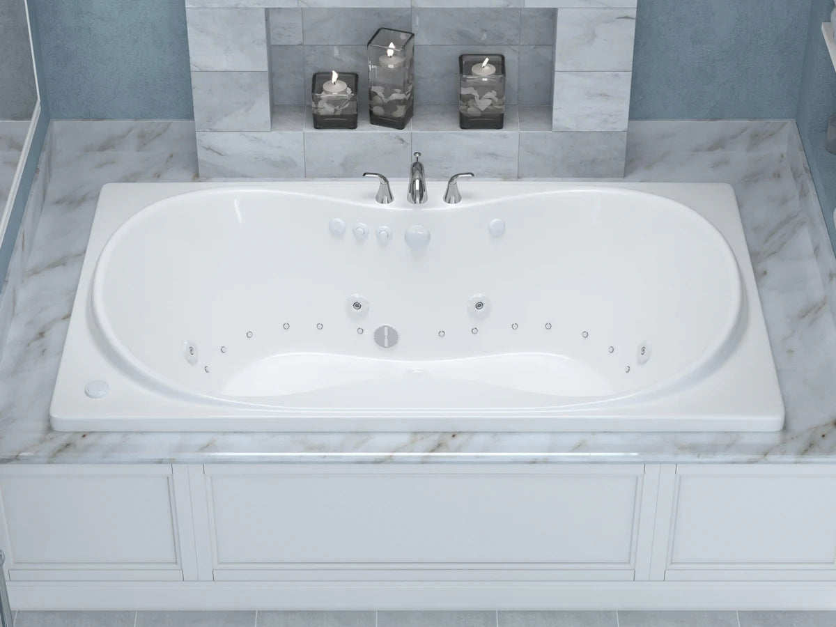 Whisper 42 x 72 Rectangular Air & Whirlpool Jetted Bathtub with Reversible Drain