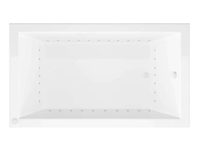 Sapphire Series 60 in. x 30 in. Rectangular Air Bathtub with Right Side Drain and Aromatherapy in Glossy Smooth White