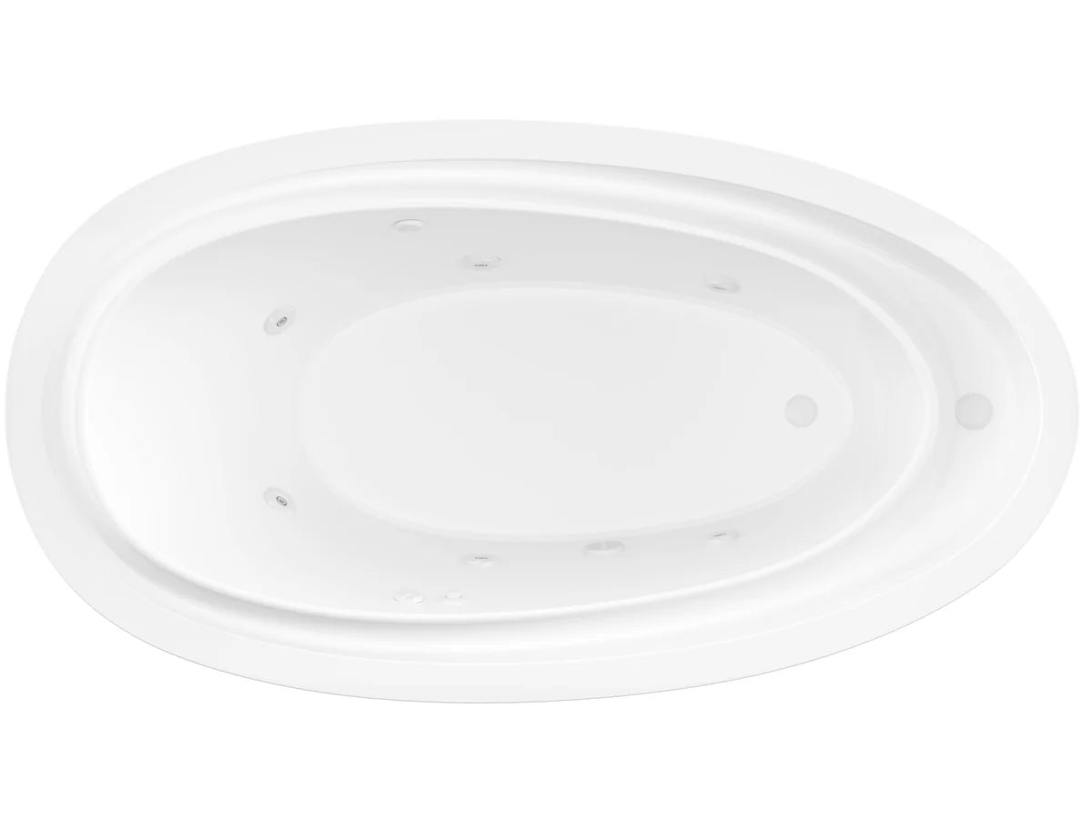 Atlantis Whirlpools Breeze 38 x 71 Oval Freestanding Whirlpool Jetted Bathtub