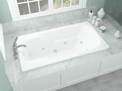 Eros 36 x 72 Rectangular Whirlpool Jetted Bathtub with Reversible Drain