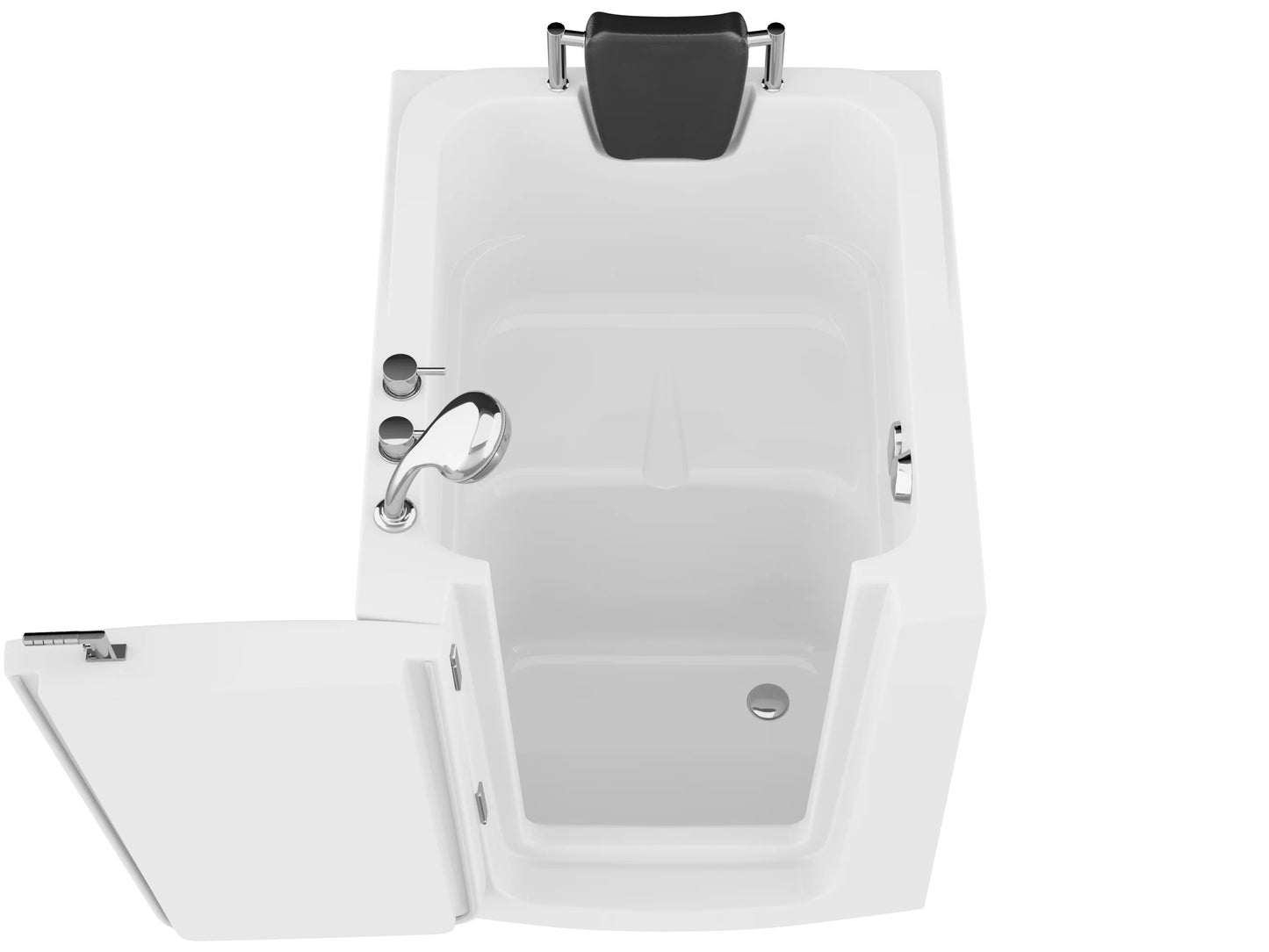 Coupe Series 32 in. x 38 in. Left Swinging Door Walk-In Soaking Tub with Left Swinging Door in White