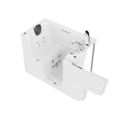 Coupe Series 29 in. x 53 in. Right Drain Wheelchair Access Walk-In Soaking Tub in White