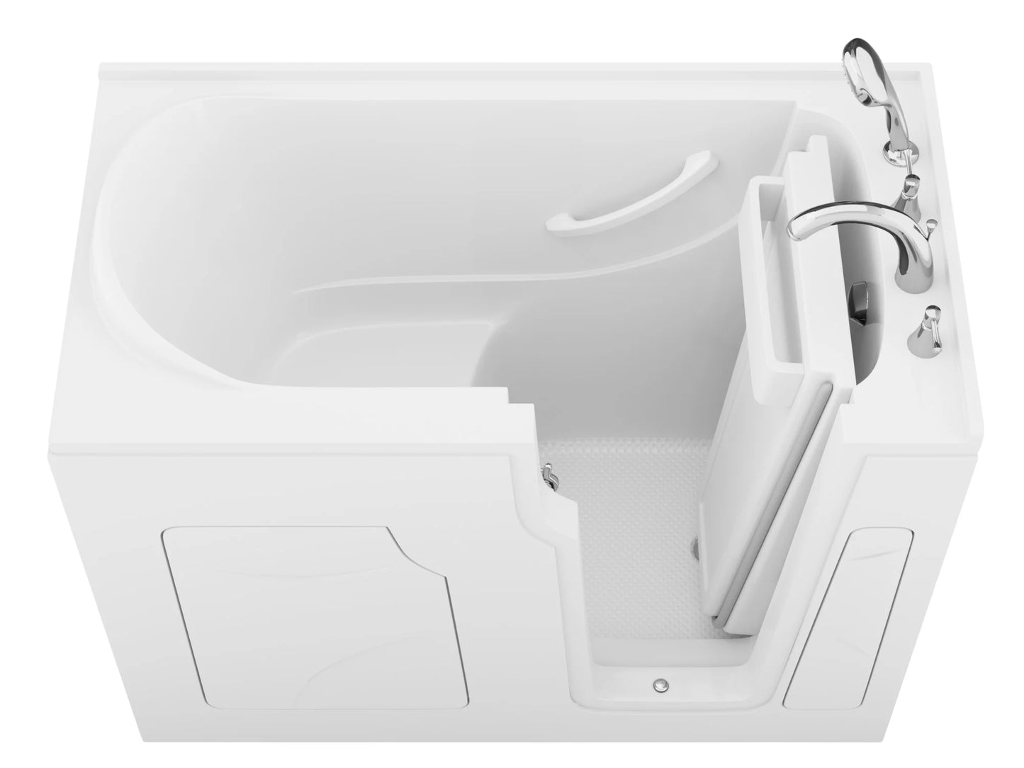 Coupe Premier 53 - 60 in x 28 in. Right Drain Soaking Walk-in Tub in White