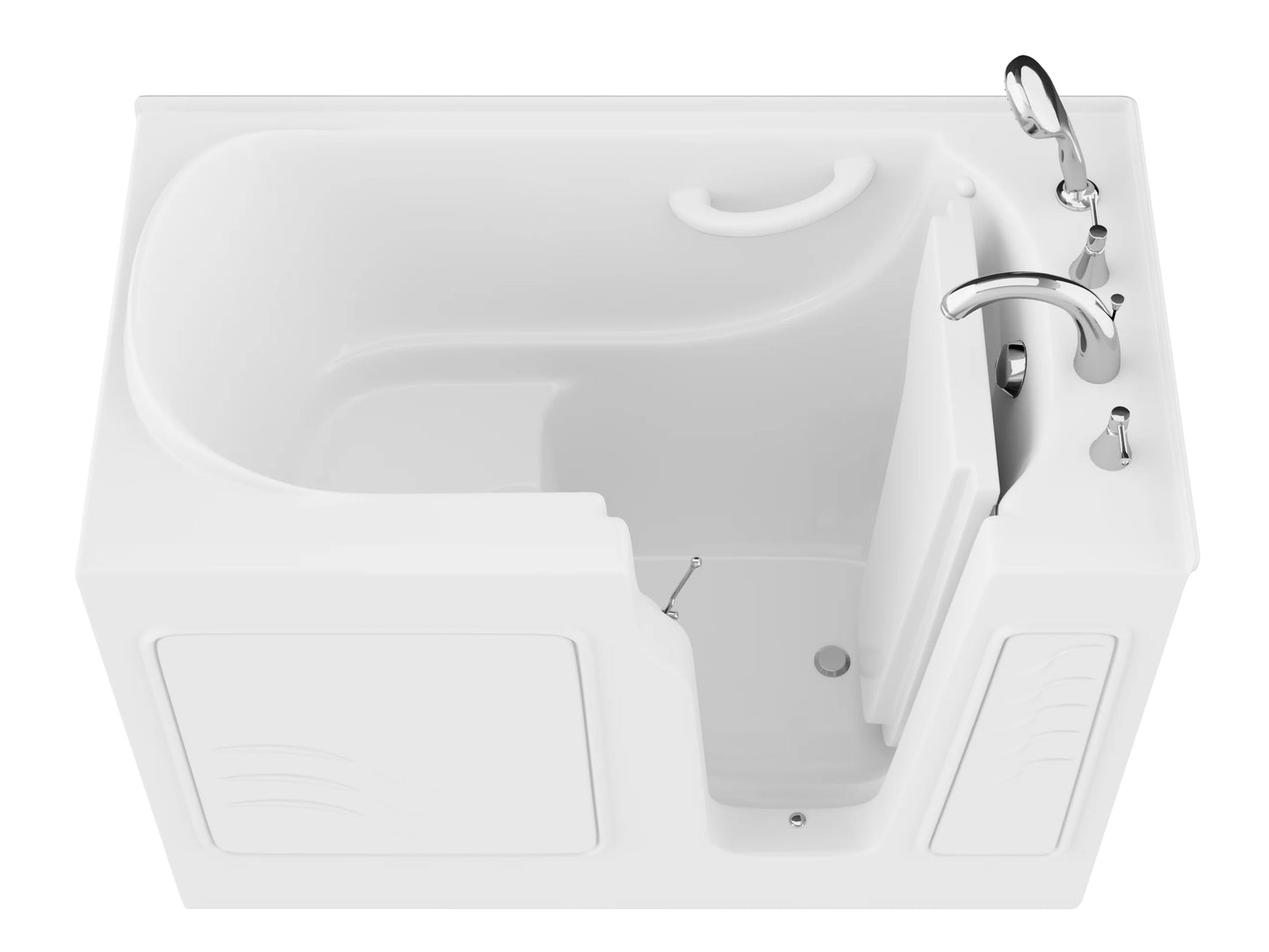 Coupe Series 29 in. x 52 in. Right Drain Quick Fill Walk-In Soaking Tub in White