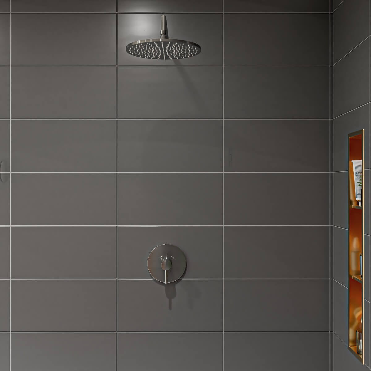 LED12R 12 Inch Round Multi Color LED Rain Shower Head by Alfi
