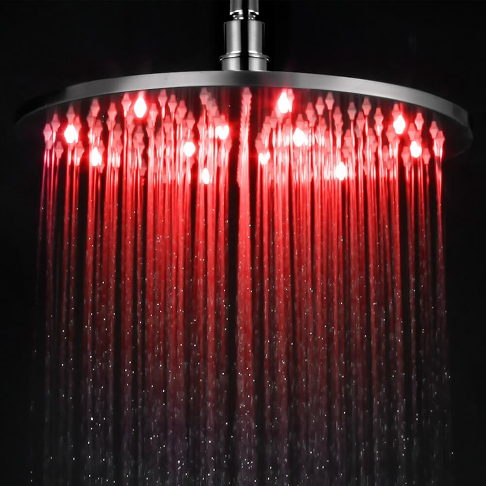 LED12R 12 Inch Round Multi Color LED Rain Shower Head by Alfi