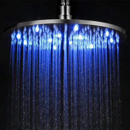 LED12R 12 Inch Round Multi Color LED Rain Shower Head by Alfi