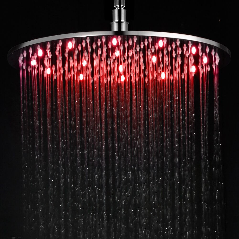 LED16R 16 Inch Round Multi Color LED Rain Shower Head by Alfi