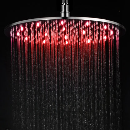 LED16R 16 Inch Round Multi Color LED Rain Shower Head by Alfi