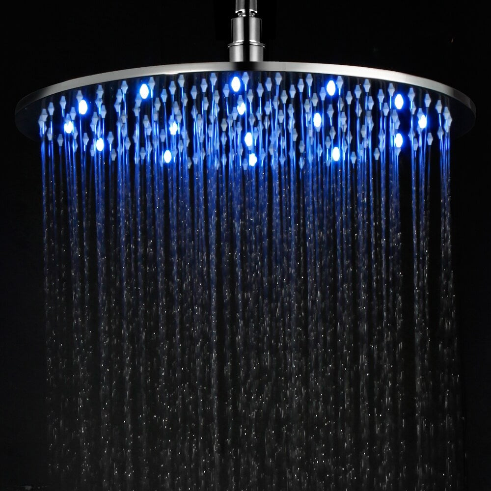 LED16R 16 Inch Round Multi Color LED Rain Shower Head by Alfi