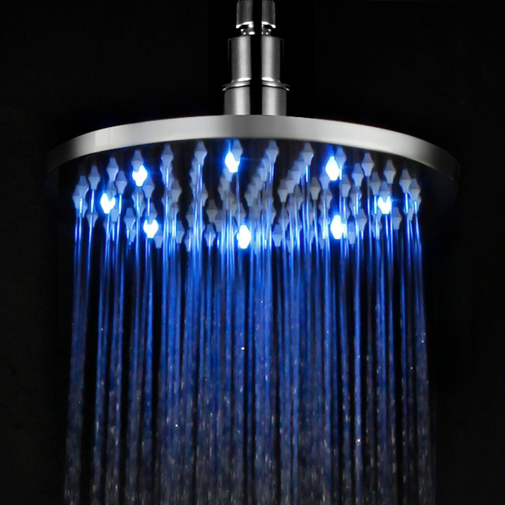 LED8R 8 Inch Round Multi Color LED Rain Shower Head by Alfi