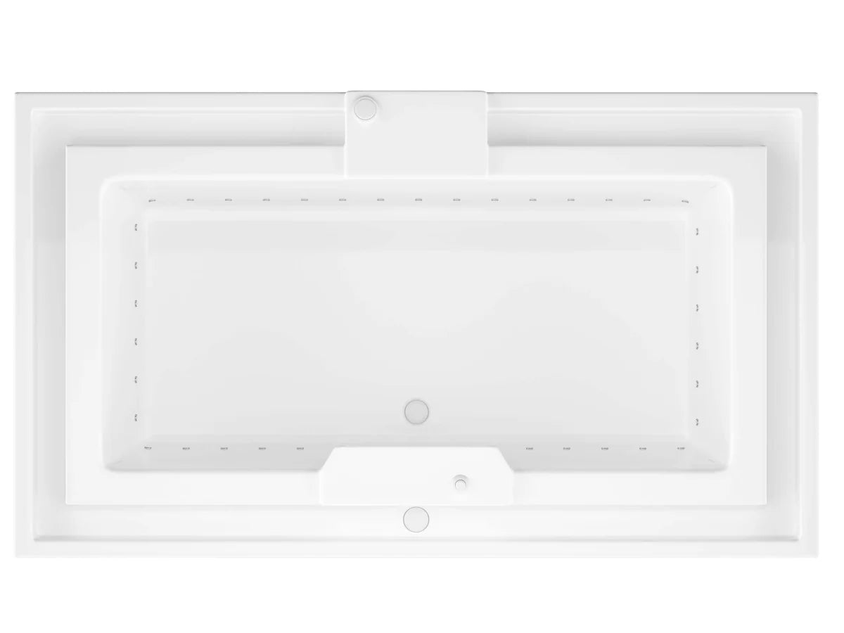 Opal Series 78 in. x 46 in. Rectangular Air Bathtub with Center drain and Aromatherapy Bubbles in Glossy Smooth White