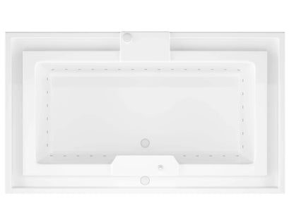 Opal Series 78 in. x 46 in. Rectangular Air Bathtub with Center drain and Aromatherapy Bubbles in Glossy Smooth White